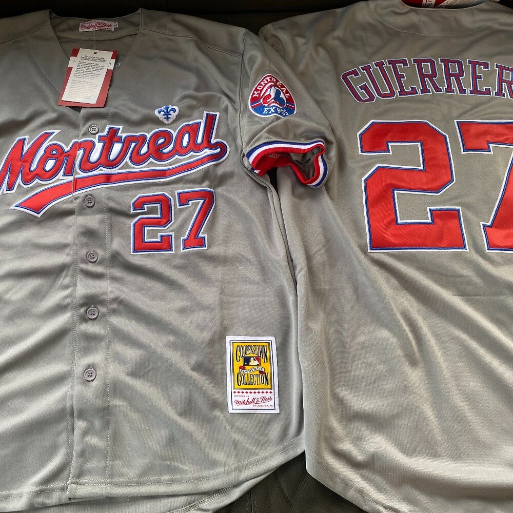 1990s MONTREAL EXPOS VLADIMIR GUERRERO Men's JERSEY M,L,XL,2X,3X Mitchell & Ness
